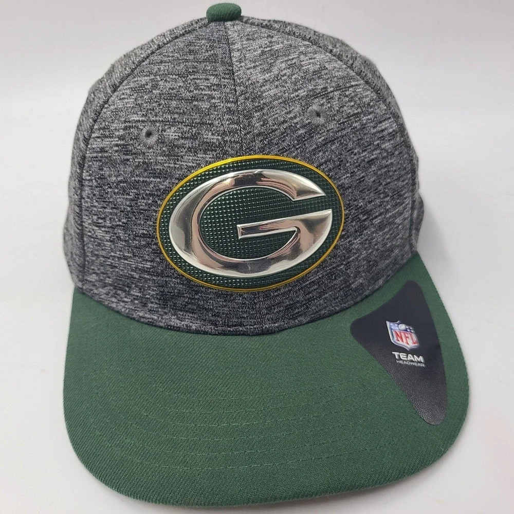 Child-Youth Green Bay Packers Hat Fitted New Era 39Thirty Heather Gray Green NFL